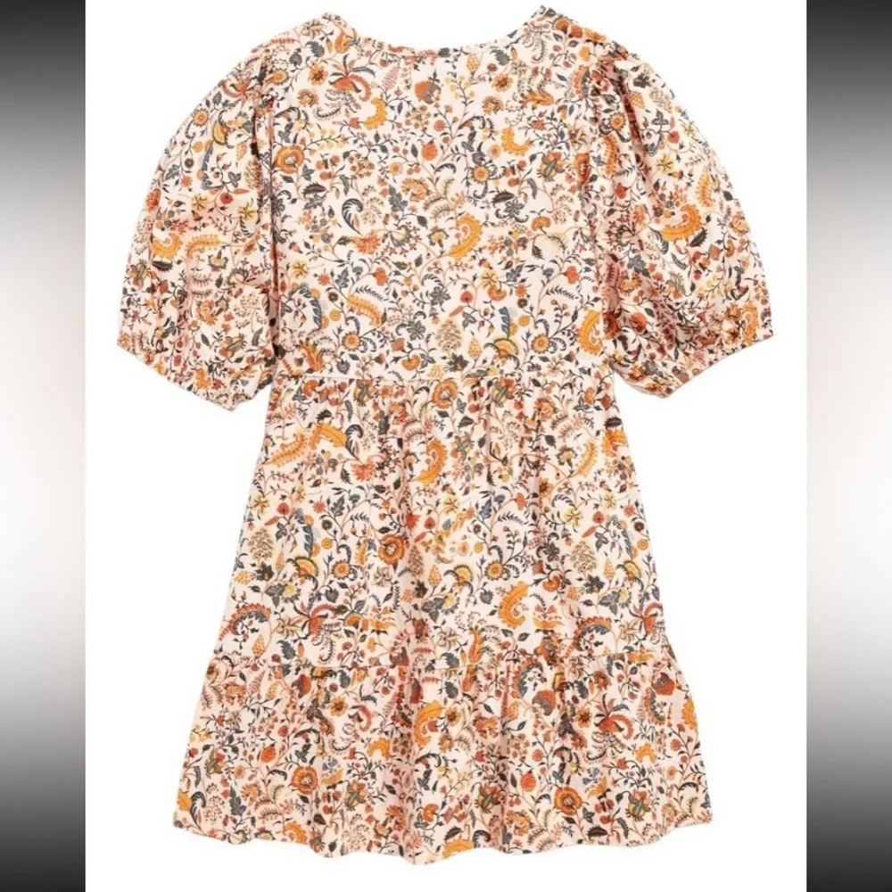 Old Navy Girls Floral Puff Sleeve Dress Size 8 Medium